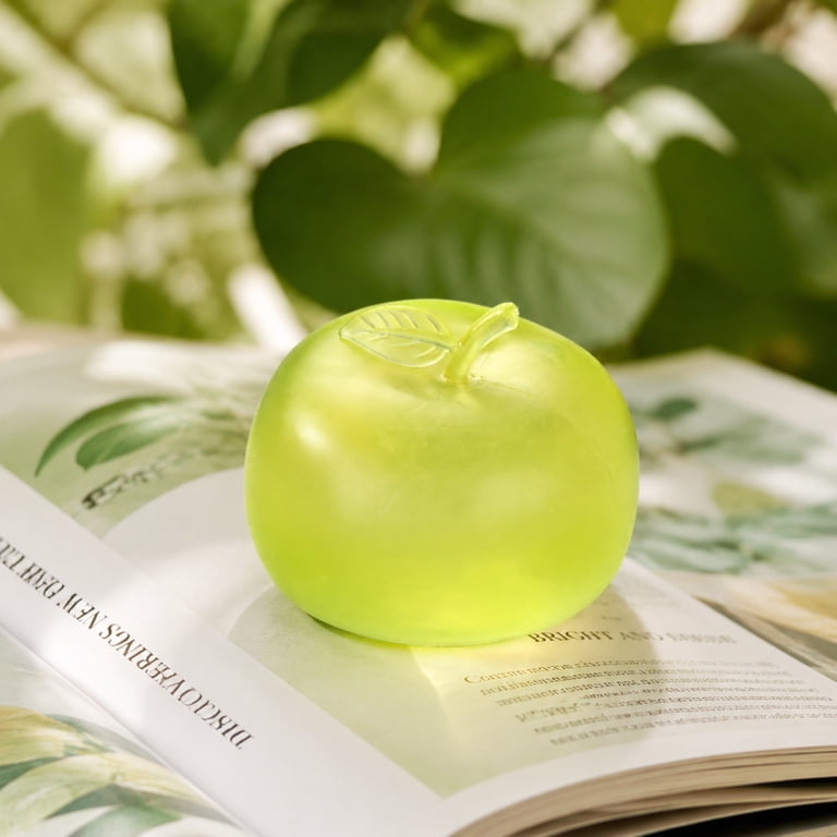 Manzana Squishy De Rebote Lento – Bola Anti-estrés De TPR Con Forma Realista Rosa Transparente, Juguete Sensorial Para Niños Y Adultos, Portátil Y Duradero