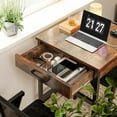 thumbnail image 6 of 24x24 Inch Bar Table with Power Outlets & Storage, Modern Counter Height Pub Table with Sturdy Legs for Kitchen & Dining, High Top Console Indoor Table, Vintage, 6 of 16