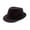 Brown, variant on ZQUUVOU Men Women Classic Structured Stripe Trilby Fedora Hat Black