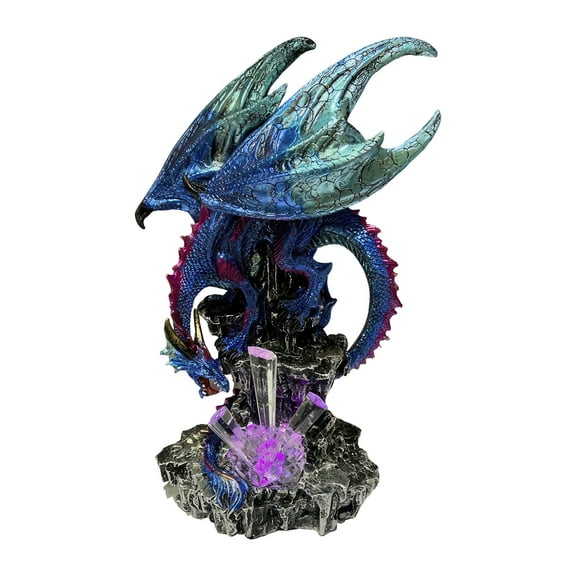 FC Design 12.25"H Blue Dragon with LED Icicle Figurine Statue Sculpture Ornament Decoration Home/Room Decor and Unique Gift Ideas for Housewarming, Holidays and Birthdays
