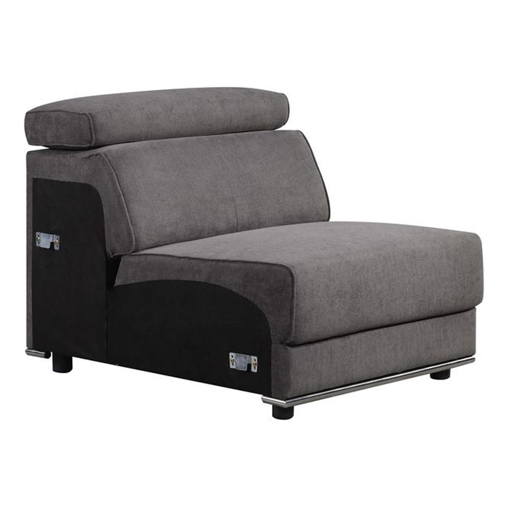 ACME Alwin Modular - Armless Chair in Dark Gray Fabric