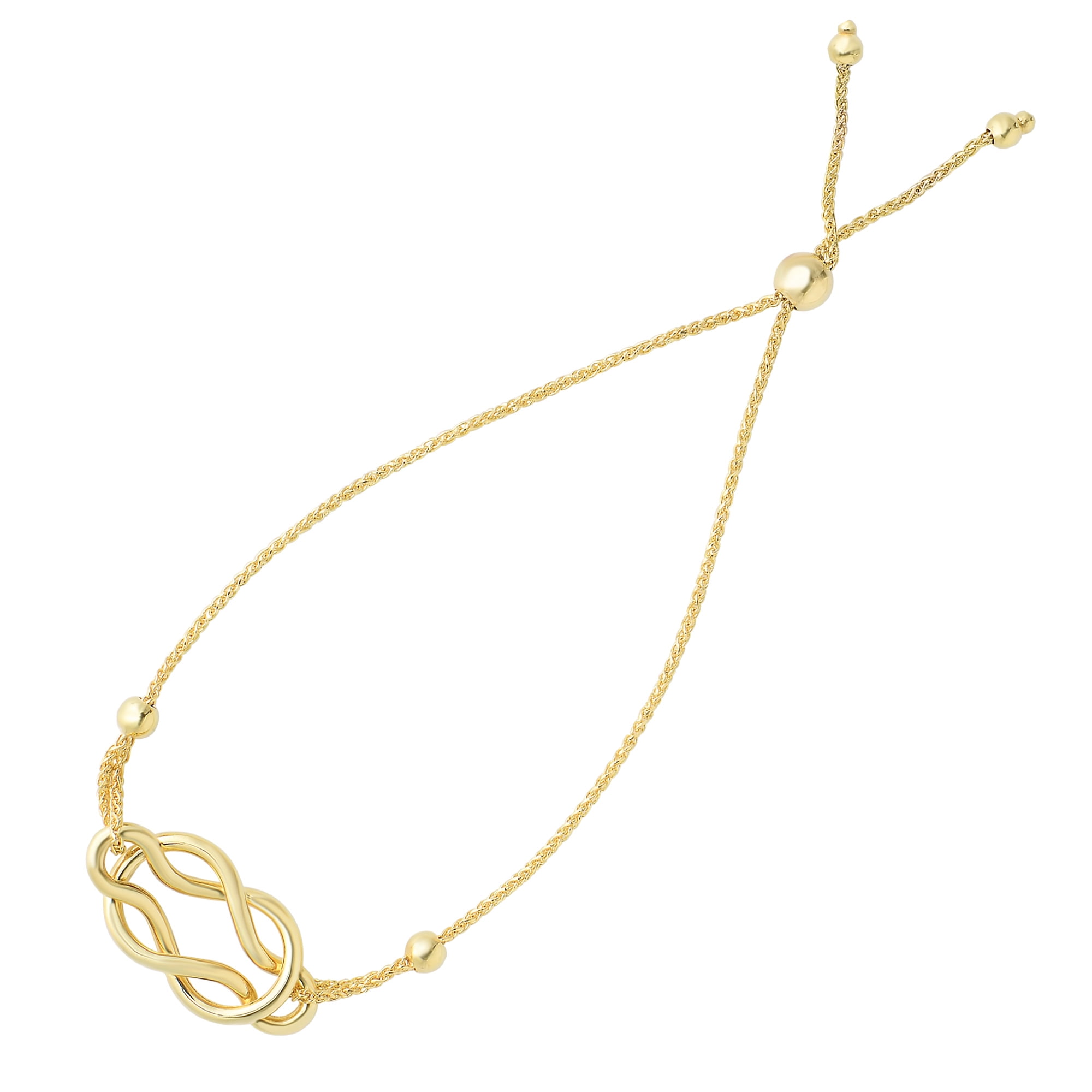 Celtic Knot Center Element Bolo Friendship Adjustable Bracelet In 14K ...