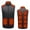 Black, variant on Lilgiuy Men's Heated Vest Casual Solid Color Comfortable Warm Coat for Hiking Charging Via Heated Coat Black