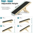 thumbnail image 7 of SweetBin 10"-19" Height Adjustable Pet Ramp - for Small to Medium Dogs & Cats Up to 110Lbs - Wooden Foldable Portable Dog & Cat Ramp Perfect for Couch Bed Car with Non Slip Carpet Surface - Burlywood, 7 of 7
