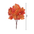 thumbnail image 5 of Mdesiwst Artificial Maple Leaf with Stem,UV Resistant Indoor Outdoor Faux Leaves Branch Fall Fake Floral Arrangement Decoration, 5 of 8