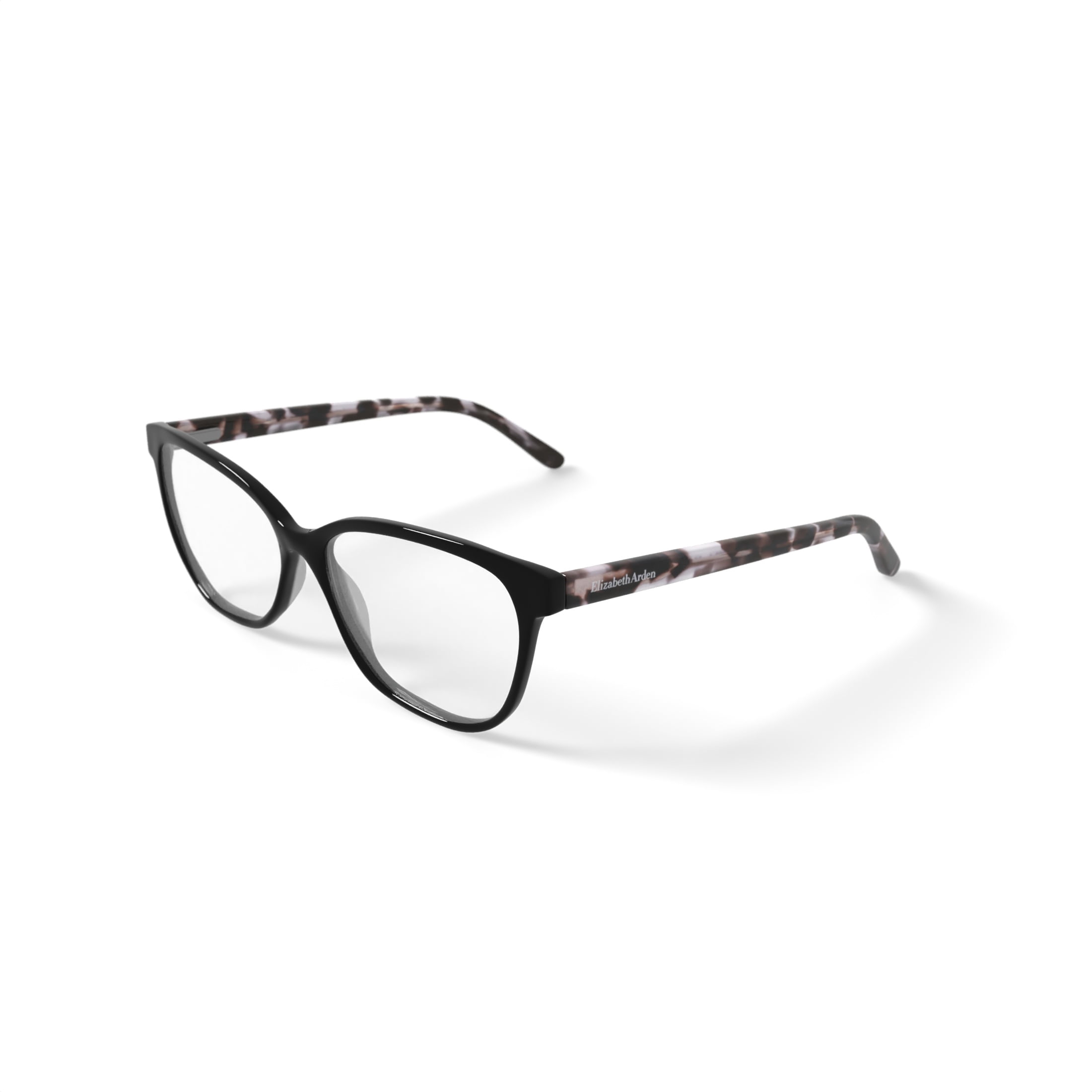 Elizabeth Arden Women's EA1203 Square Prescription Eyeglasses with Case, Black