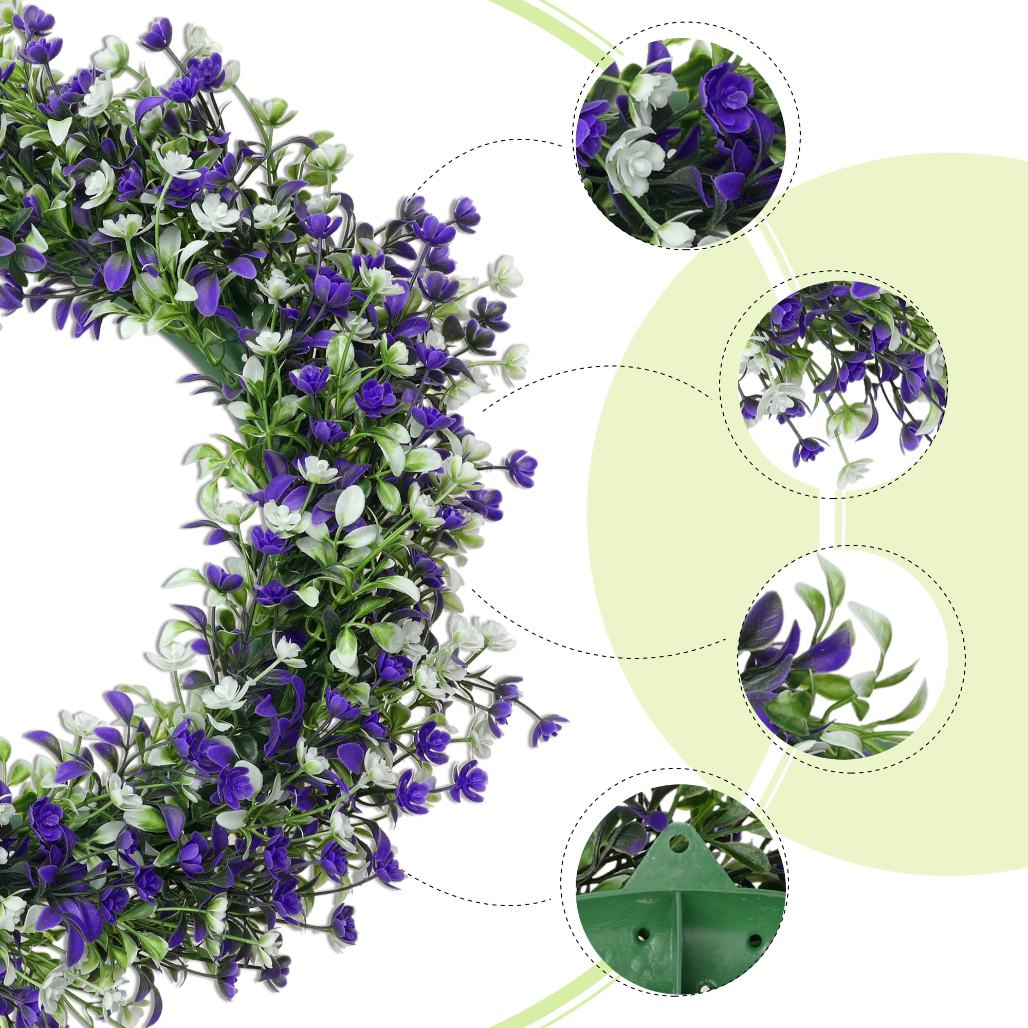 Unique Bargains Boxwood Wreaths for Front Door Fall Decorations Farmhouse Wreaths Purple