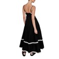 thumbnail image 2 of Bellella Robe d'Été de Plage pour Femme, Robe Maxi Bohème à Bretelles Spaghetti, Ample, Sans Manches, Évasée, Noir, M, 2 of 3