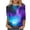 Multicolor Plus Size Blouse for Women_b, variant on CYMMPU 3/4 Sleeve Blouses for Women Dressy Casual Loose Fit Fall Fashion Shirts Fading Starry Sky Printed Round Neck Tunic Tops Spring Tops Lightweight Basic T-Shirts Multicolor L