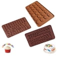 thumbnail image 5 of 8 moldes de silicona para dulces y chocolate: Molde flexible para caramelos duros o de goma - Nuevas formas - Moldes para mini muffins, caramelos y chocolates - Bandejas marrones, 5 of 5