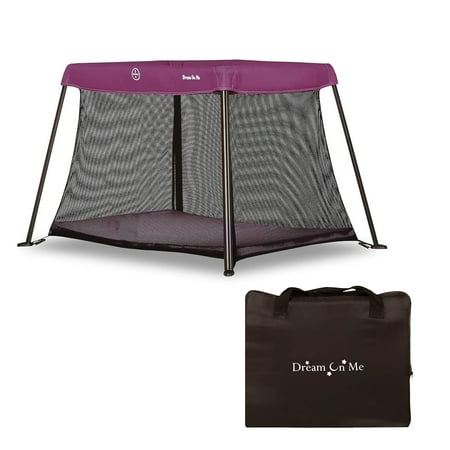 UPC: 0693892466636 | Dream On Me Travel Light Playard in Pink Lightweight Portable and Easy to Carry Baby Playard Indoor and Outdoor – With a Soft and Comfortable Mattress Pad Pink Playard
