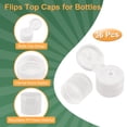 thumbnail image 3 of 36 piezas de tapas de plástico reutilizables 18/410 para botellas, tapa de botella a prueba de derrames, blanca, 3 of 5
