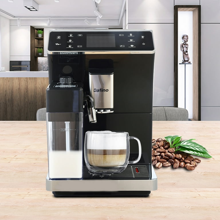 SESSLIFE Fully Automatic Coffee Espresso Maker, Professional Espresso  Espresso Machine with Milk Frother, Grinder, Perfect for Home Cafe, Black,  TE1113 