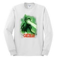 thumbnail image 2 of Catzilla Parody Taking Over City | Mens Cat Lover Long Sleeve T-Shirt, White, Medium, 2 of 3
