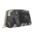 thumbnail image 2 of Naloa Heroic Lion Encounter Leather Makeup Bag for Purse Travel, Portable Small Cosmetic Organizer for Women and Girls, Make up Bag with Zipper, 2 of 8