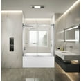 thumbnail image 2 of Kingston Brass KVTAP603216L1 60-Inch Acrylic Rectangular 3-Wall Anti-Skid Alcove Tub Combo with Tub Door (Left Hand Drain) in White/Polished Chrome, 2 of 9