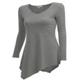 thumbnail image 2 of CHOK Tunique Longue à Manches Longues Col en V pour Femmes Robe T-Shirt, 2 of 3