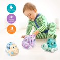 thumbnail image 2 of Coche con sonajero y ruedas para niños pequeños, juguete para empujar y andar con sonajero de goma suave, 3 piezas, vehículo impulsado por fricción, regalo de aprendizaje infantil, 2 of 4