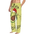 thumbnail image 2 of Disketp Avocado Merry Christmas Men'S Pajama Pants - Ultra Soft Fleece Sleep And Lounge Pants (Size: S-Xxl), 2 of 9