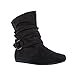 thumbnail image 3 of Coshare Bottines Mode Femme Froissées en Métal, 3 of 4