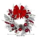thumbnail image 3 of Adorno Navideño Para El Hogar En Rojo Y Blanco Con Corona Doble De Piñas, 3 of 8