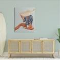 thumbnail image 2 of Stupell Industries Woman Obscured By Sun Hat Summer Beach Portrait Graphic Art Gallery Wrapped Canvas Print Wall Art, Design by Amelia Noyes, 2 of 7