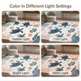 thumbnail image 7 of ODIKA 8'x10' Washable Area Rug Theme Turtle Door Nautical Coral Scatter Striped Border Reef for Living Room, Under Sectional, Family , Durable, Non-Slip, 7 of 7