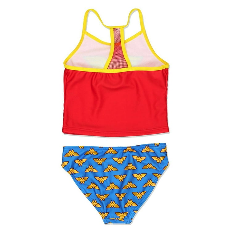 Wonder Woman Superhero Girls Tankini Swimwear Swimsuit 4 Red Blue Walmart