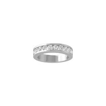 Araiya Fine Jewelry Sterling Silver Round-shape Lab Grown Diamond Fashion Promise Anniversary Ring (1 Cttw, D-F Color, VS1 Clarity) Size 8