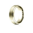 thumbnail image 2 of Benchmark� 18k Gold 7mm Comfort-fit Satin-finished With High Polished Drop Edge Carved Design Wedding Band Ring, 2 of 9