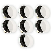Theater Solutions TSQ670 Flush Mount 70 Volt Speakers with 6.5" Woofers In Ceiling 7 Pack