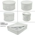 Sorbus 5Piece Dinnerware Storage Set, Service for 12, Quilted Protection, Includes Felt