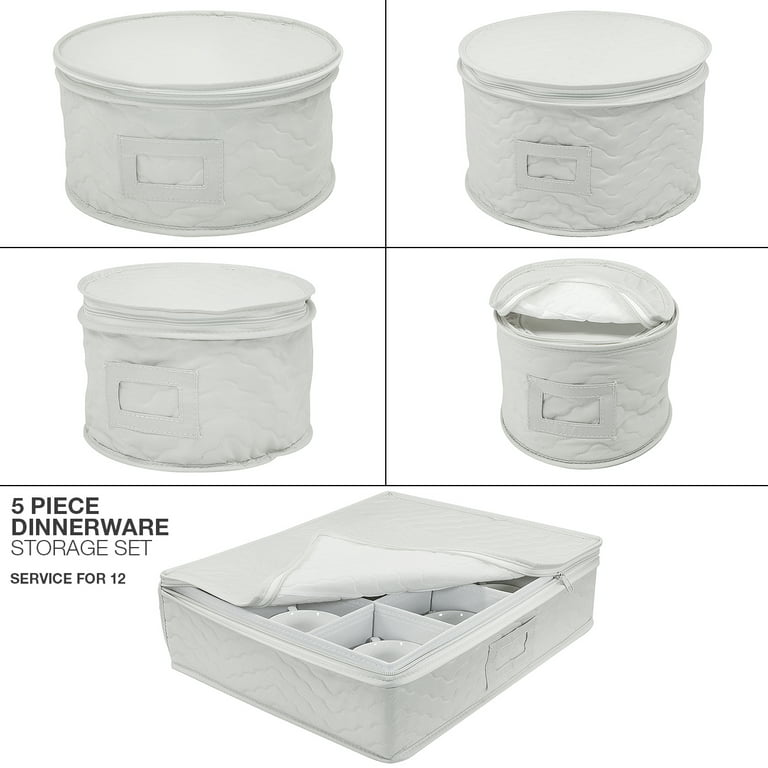 Sorbus Dinnerware Storage 5-Piece Set for Protecting, Service for 12