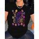 thumbnail image 1 of Women's "Happy Easter" Festive T-Shirt - Large, Casual Round Neck Short-Sleeve Top with Colorful EggCamisetas de verano para mujer, manga corta, cuello redondo, casual, lindo, con gráficos, camisetas, 1 of 7