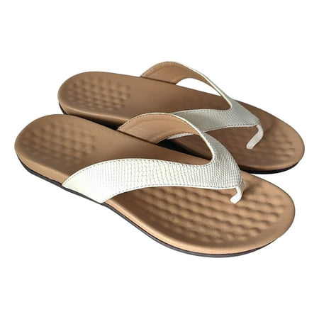 

Funicet Slides for Women Sandals Women Solid Color Summer Beach Flip Flops Slippers Casual Shoes White 37
