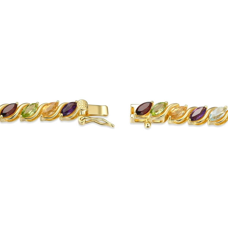 Forever Facets 18K Gold over Sterling Silver Genuine
