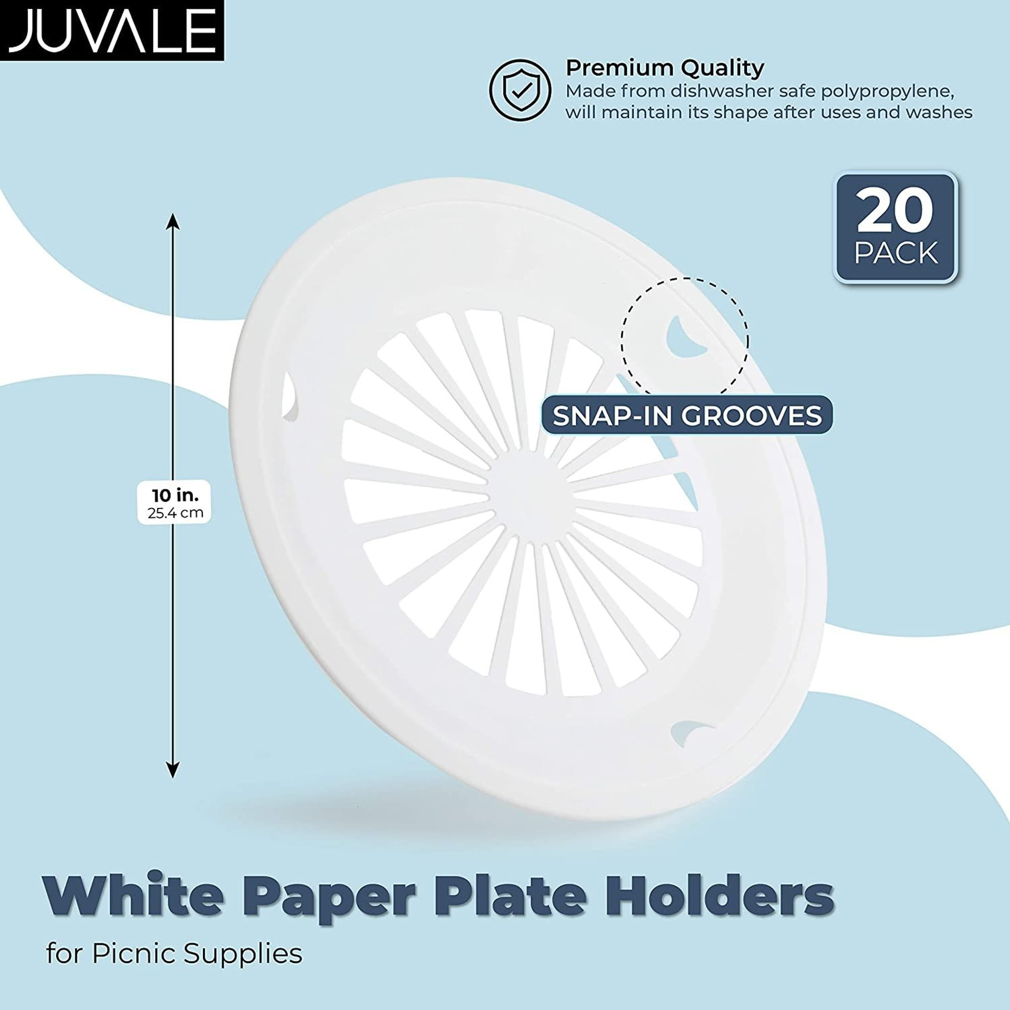 FOCUSLINE 360 Pack Paper Plates 8.375 Inch, Disposable Paper Plates Bulk  360 Count, Soak Proof & Cut Proof Bulk Paper Plates for Christmas Parties,  Picnic and Family Gatherings.
