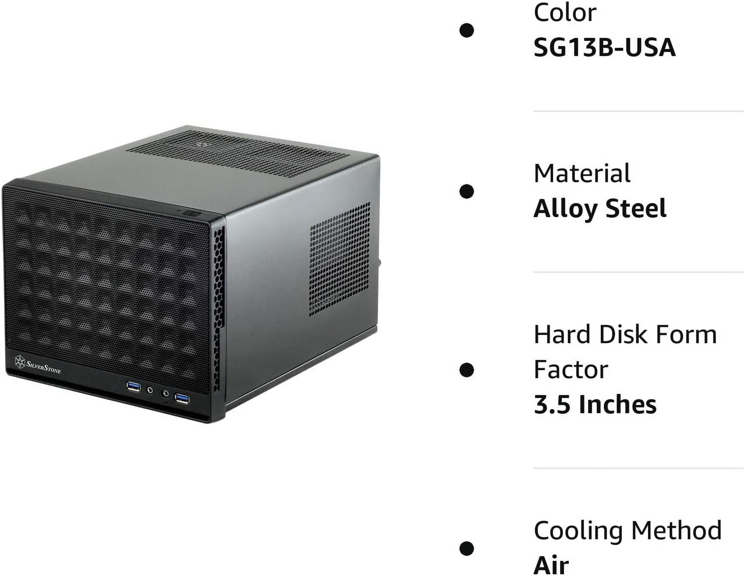 SilverStone Technology Ultra Compact Mini-ITX Computer Case with Mesh Front Panel Black (SST-SG13B-USA) SG13B-USA USA - NEWEST VERSION