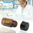 thumbnail image 6 of Empty Refillable Travel Scale Glass Sample Vial Preservation Storage Vials Test Container 24pcs 7ml Amber Glass Bottles with Black Lids, 6 of 6