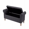 thumbnail image 4 of SYTHERS Storage Ottoman Bench, Hold up to 500 Ibs Faux PU Leather Storage Stool with Arms, 63" x 24" x 24" Sofa Bench for Bedroom, Living Room, Hallway, Gray, 4 of 6