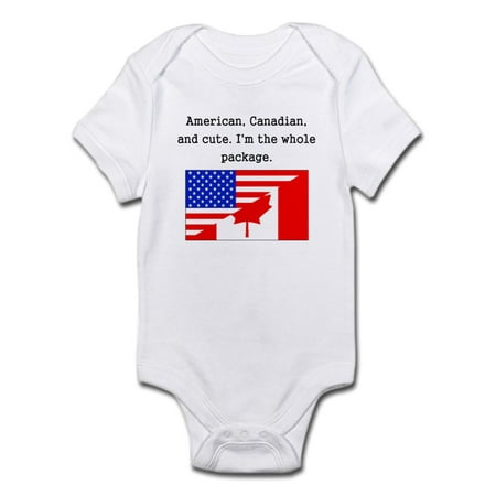 

CafePress - American Canadian And Cute Body Suit - Baby Light Bodysuit