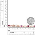 thumbnail image 6 of 18K Rose Gold Plated Silver Pink Created Sapphire and Red Created Ruby and Lab Grown Diamond Bracelet for Women | 4.01 Cttw | Gemstone September Birthstone | Oval 6X4MM | Length 7.25 inches, 6 of 6