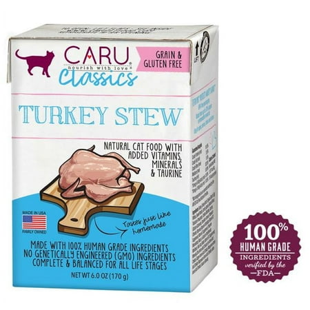 UPC: 0851395005749 | Caru Classics Turkey Stew Wet Cat Food – 6.0 oz