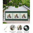 thumbnail image 2 of Christmas Garage Door Banner Cover 6x13 ft, Merry Christmas Xmas Tree Snowman Snowflake Green Buffalo Plaid Christmas Garage Door Decorations Christmas Backdrop Decor for Winter New Year Xmas Party, 2 of 6