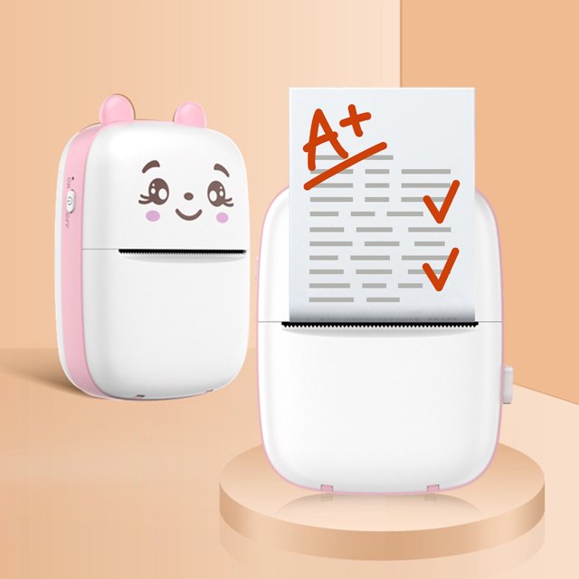 Teissuly Clearance Mini Thermal Printers Bluetooth Mobile Phone Photo Printers Pocket Student Error Printers Cute Appearance Multiple Usage Scenarios(Pink, ) Teissuly WER202308175200