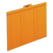 Pendaflex Out/Substitution Guides 1/5 Top Tab 11 pt Stock Letter Salmon 100/Box 2051