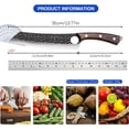 thumbnail image 2 of WXCOO 8.5" Hand Forged Chef Knife Meat Vegetables Cleaver Boning Knife Full Tang Design High Carbon Steel Kitchen Knife for Home Restaurant, 2 of 7