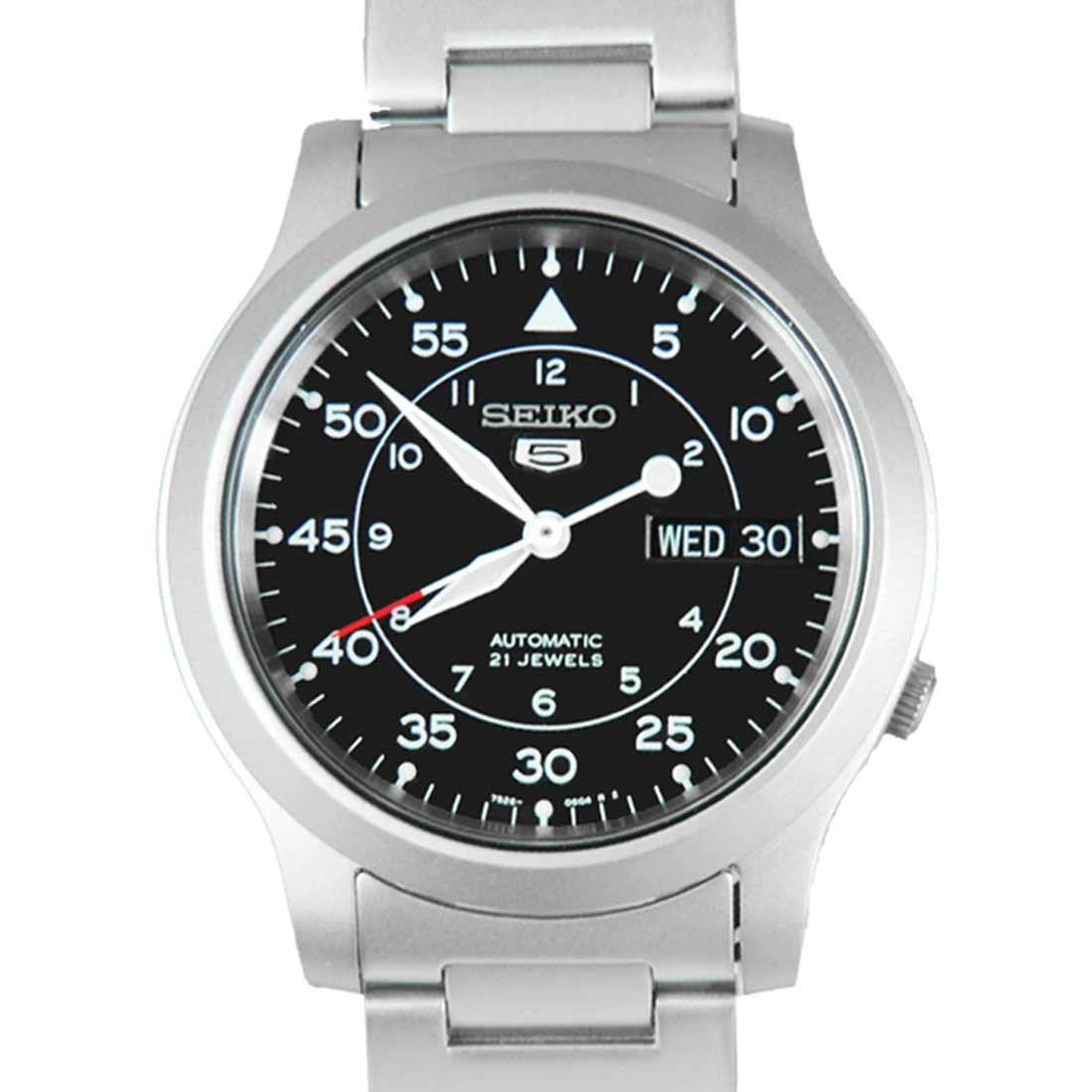 seiko series 5 automatic black dial men's watch