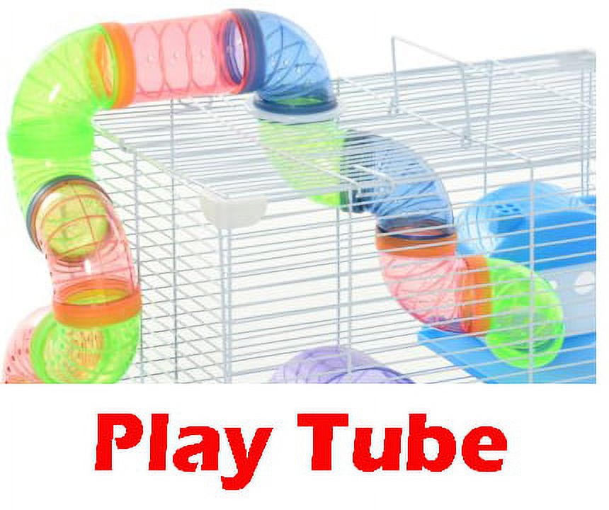 Deluxe 2-Levels Hamster Home Habitat House Rodent Gerbil Mouse Mice Rat Wire Cage With Full Set of Accessories
