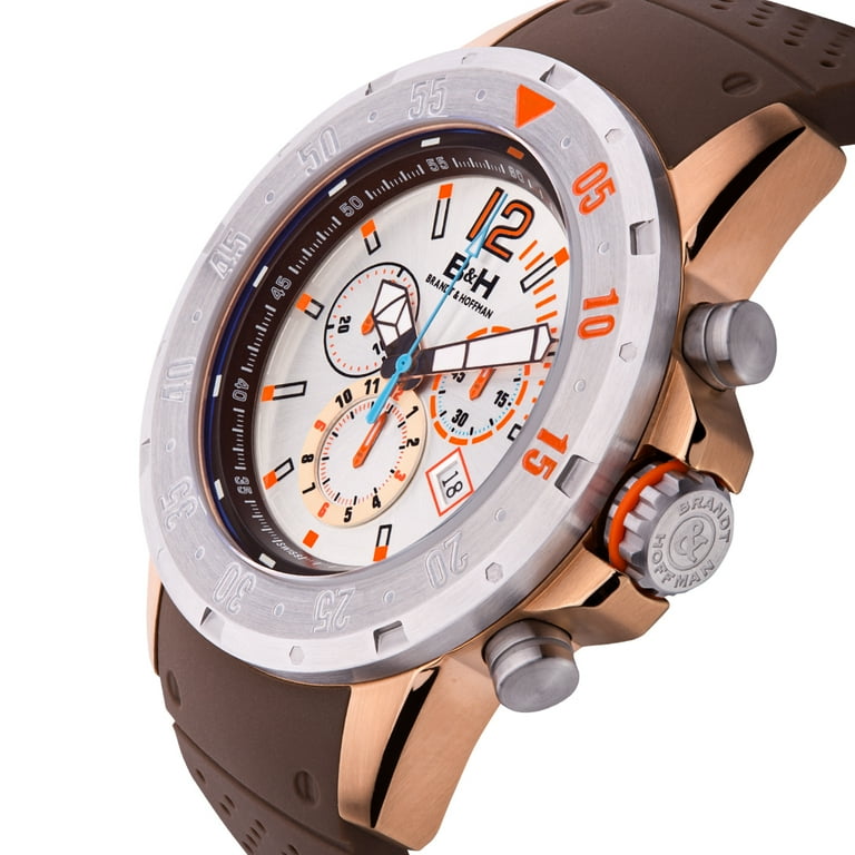 Brandt Hoffman Forsyth Swiss Chronograph Men s Watch 22 MM Textrued Silicone Strap